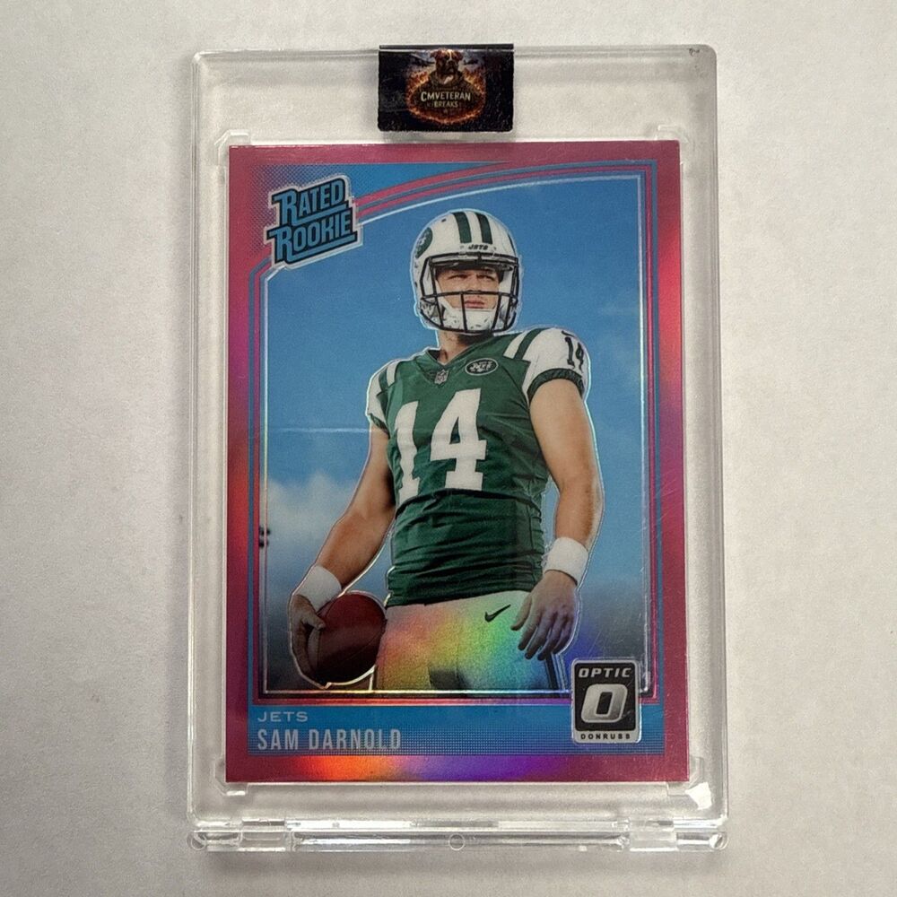 Panini 2018 Donruss Optic Sam Darnold Rated Rookie #151 Pink Prizm Jets RC